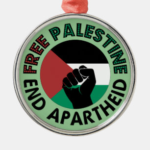 Ornement En Métal Flag de la Palestine