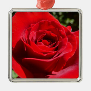 Ornement En Métal Fleur rose rouge vif Belle florale