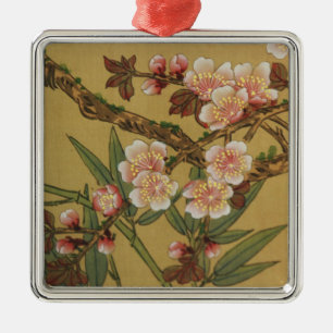 Ornement En Métal Fleurs asiatiques japonaises de cerisier en fleurs