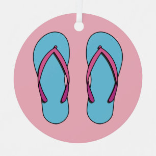 Ornement En Métal Flip Flops de plage
