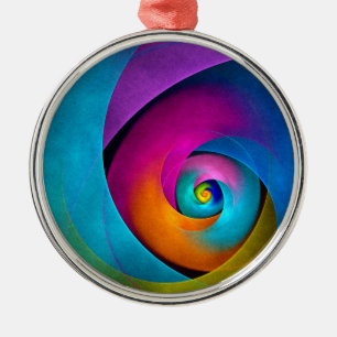 Ornement En Métal Floral moderne Art Abstrait rose Bleu Motif #17