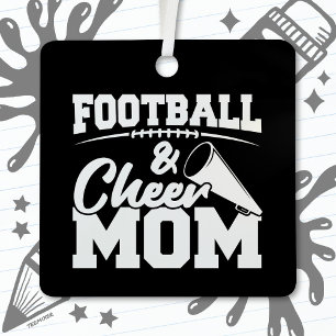 Ornement En Métal Football Cheval Maman High School Sports Cheerled
