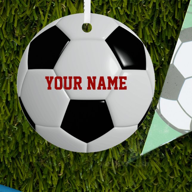 Ornement En Métal Football de balle de football personnalisé (Créateur téléchargé)
