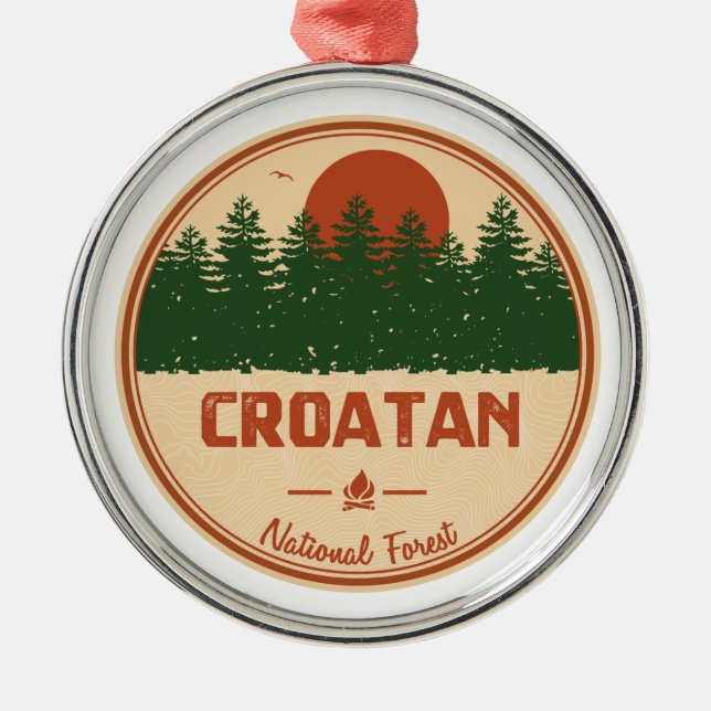 Ornement En Métal Forêt nationale de Croatan (Devant)