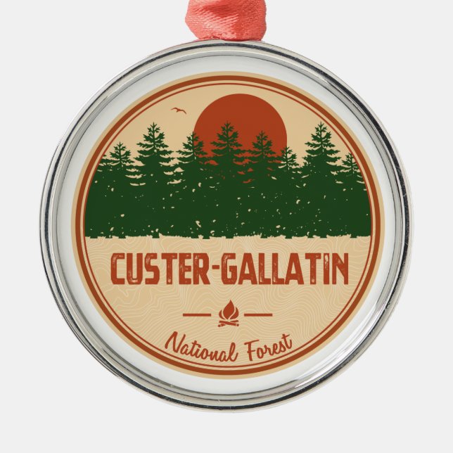 Ornement En Métal Forêt nationale de Custer-Gallatin (Devant)