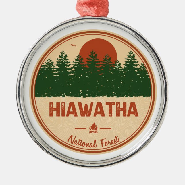 Ornement En Métal Forêt nationale de Hiawatha (Devant)