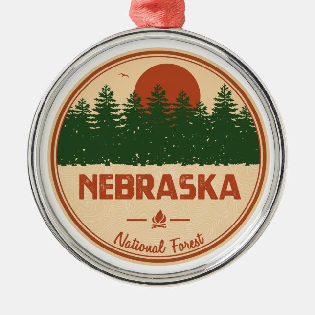 Ornement En Métal Forêt nationale du Nebraska (Devant)