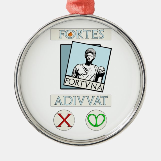 Ornement En Métal Fortes Fortuna Adiuvat (Devant)