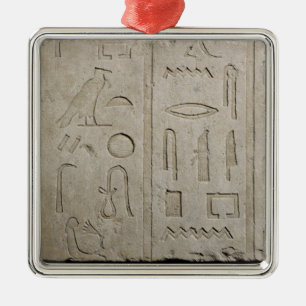 Ornement En Métal Fragment d'une inscription hiéroglyphique