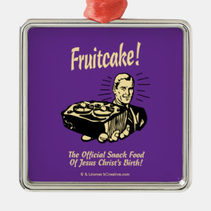 Ornement En Métal Fruitcake ! Nourriture Snack de la naissance de Jé