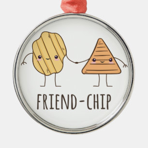 Ornement En Métal Funny Friend-chip potato chips