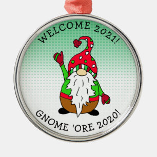 Ornement En Métal Funny Gnome Pun Noël