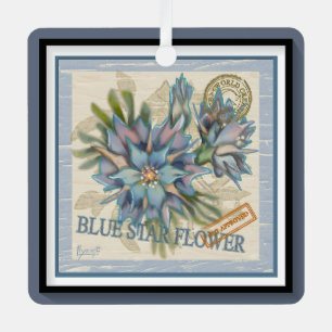 Ornement En Métal G Bureau de création Fleur bleue