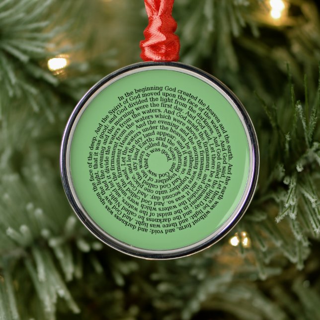 Ornement En Métal Genèse Biblique Écriture Spirale (Arbre)