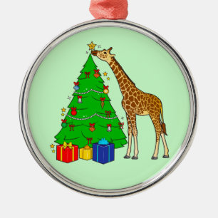 Ornement En Métal Girafe décorer l'arbre de Noël avec étoile