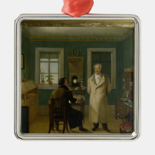 Ornement En Métal Goethe dictant à son commis John, 1834