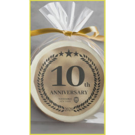 Ornement En Métal Gold 10th Anniversary Business Logo Noël