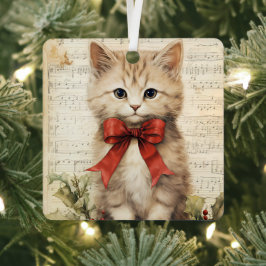 Ornement En Métal Gorgeous Kitten  Christmas 