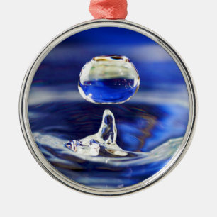 Ornement En Métal goutte d'eau bleue Cool goutte-à-goutte