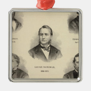 Ornement En Métal Gouverneur du Wisconsin Louis P Harvey