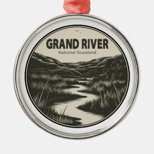 Ornement En Métal Grand River National Grassland Stream