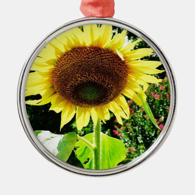 Ornement En Métal Grand tournesol jaune (Devant)
