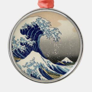 Ornement En Métal Grande vague Kanagawa peinture japonaise