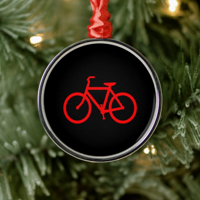 Ornement En Métal Graphisme Red Bike (Arbre)