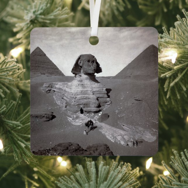 Ornement En Métal Great Sphinx & Gizeh Pyramides Necropolis Egypte (Insitu)
