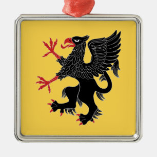 Ornement En Métal Griffin Rampant Sable