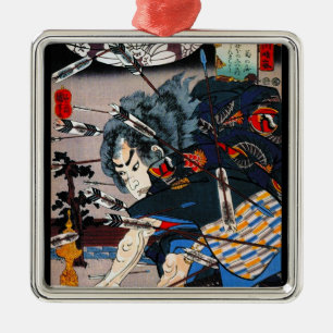Ornement En Métal Guerrier oriental traditionnel japonais samouraï