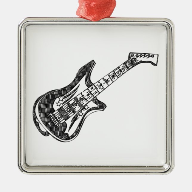 Ornement En Métal Guitare électrique (Devant)