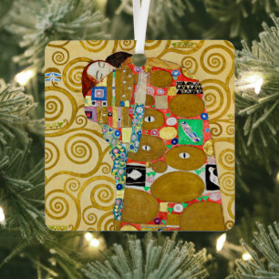 Ornement En Métal Gustav Klimt Exécution Nouveau Couple