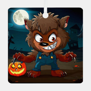 Ornement En Métal Halloween/automne/automne/loup-garou/dessin animé