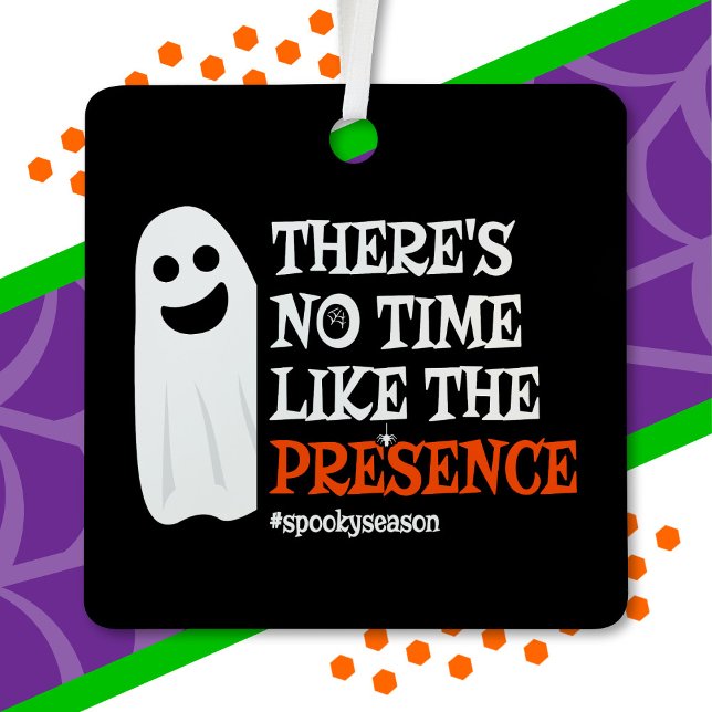 Ornement En Métal Halloween Spirit Happy Ghost Funny Halloween (Créateur téléchargé)