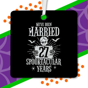 Ornement En Métal Halloween Spooktacular 27ème anniversaire Mariage
