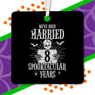 Ornement En Métal Halloween Spooktacular 8ème anniversaire Mariage