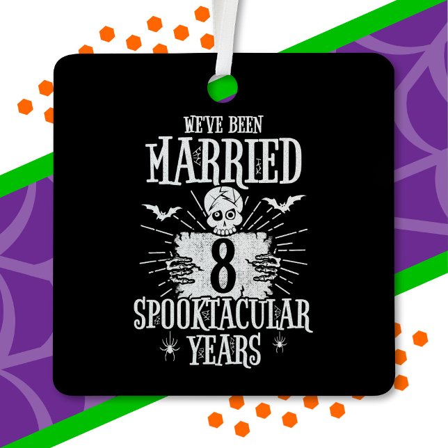 Ornement En Métal Halloween Spooktacular 8ème anniversaire Mariage (Créateur téléchargé)