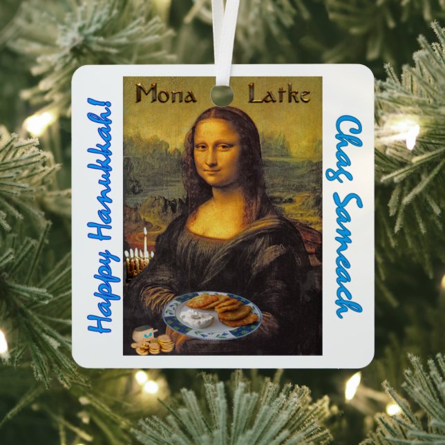 Ornement En Métal Hanoukka heureuse de Mona Latke (Insitu)