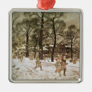 Ornement En Métal Hiver d'Arthur Rackham   dans des jardins de