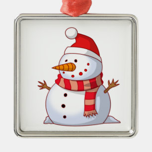 ORNEMENT EN MÉTAL HIVER SNOWMAN