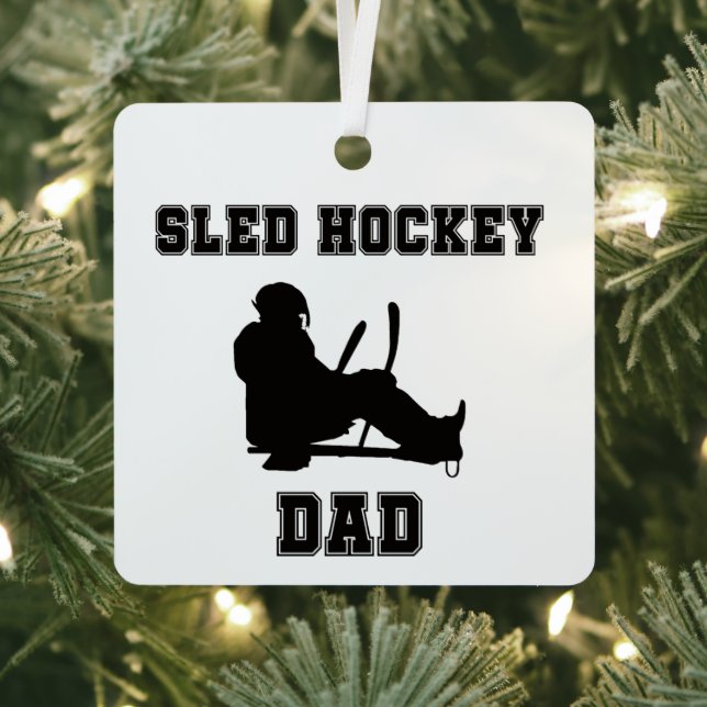 Ornement En Métal Hockey sur traîneau papa Noël (Insitu)
