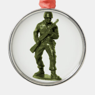 Ornement En Métal Homme vert d'armée