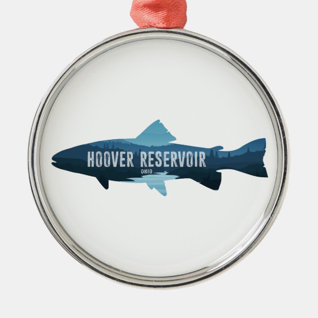Ornement En Métal Hoover Réservoir Ohio Fish (Devant)