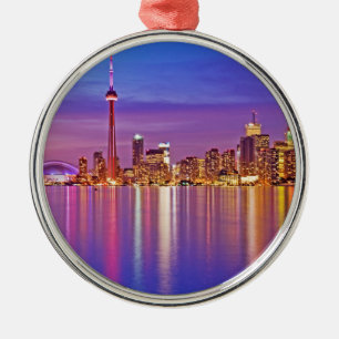Ornement En Métal Horizon de Toronto au crépuscule