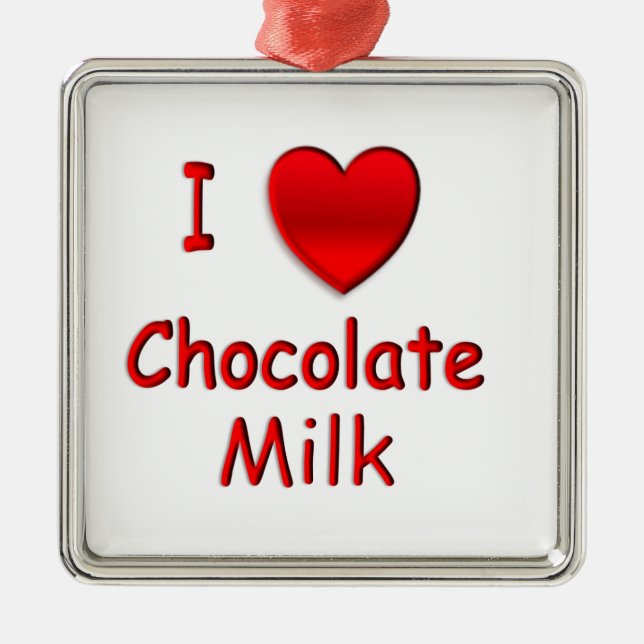 Ornement En Métal I lait chocolaté de coeur (Devant)