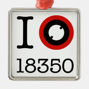 Ornement En Métal I Love 18350 Batteries Li-Ion