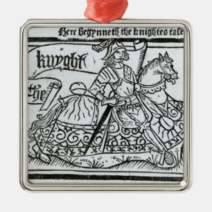 Ornement En Métal "Ici Begynneth le Knightes Tale