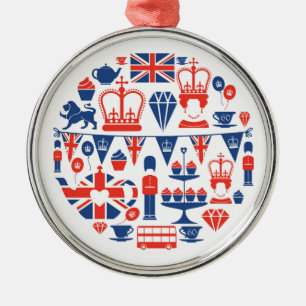 Ornement En Métal Icônes britanniques de jubilé
