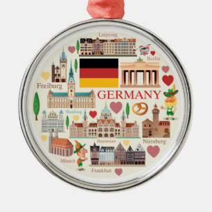 Ornement En Métal Icônes de voyage Allemagne